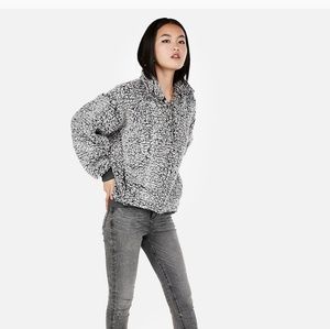 EXPRESS ONE ELEVEN SHERPA FLEECE SWEATSHIRT
